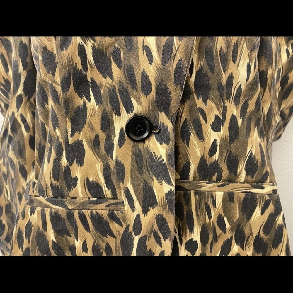 kardashian kollection Leopard Cheetah Print Blazer Jacket Women’s S Line…​​ - Picture 2 of 12